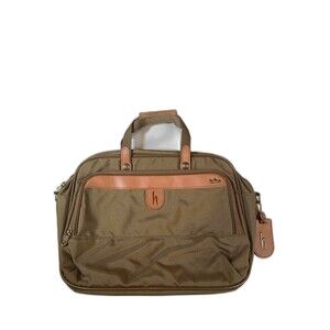 Vintage Hartmann Messenger Book Bag Green Brown Handles